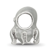 Sterling Silver 925 Enameled Octopus Bead with Polished Finish